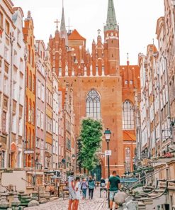 Mariacka Street In Gdansk Poland Diamond Painting