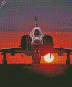 McDonnell Douglas F 4 Phantom II At Sunset Diamond Painting