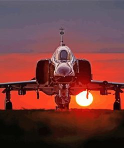 McDonnell Douglas F 4 Phantom II At Sunset Diamond Painting