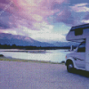 Motorhome By Lake Diamond Painting