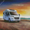 Motorhome On Road Diamond Painting