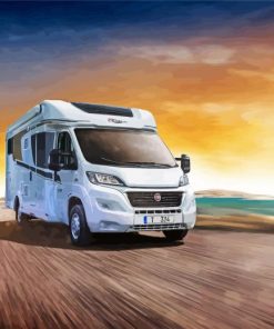 Motorhome On Road Diamond Painting