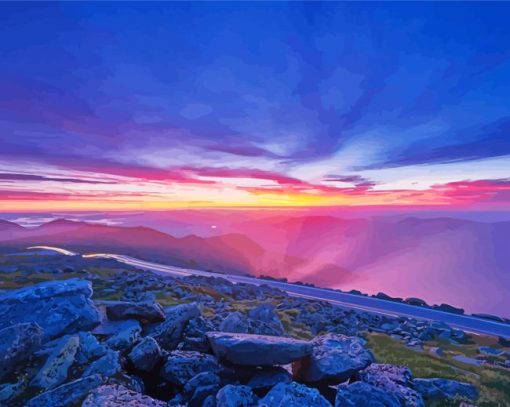 Mt Washington Sunset Diamond Painting