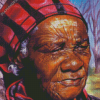 Older Black Woman Diamond Painting