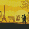 Paris Couple Silhouette Art Diamond Painting