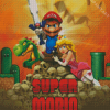 Princess Peach And Super Mario Diamond Painting