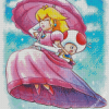 Princess Peach And Toad Diamond Painting