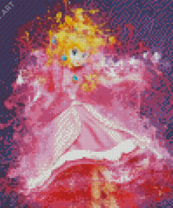 Princess Peach Art Diamond Painting