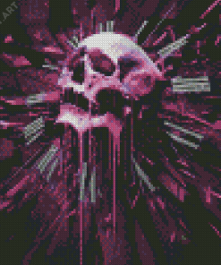 Purple Skull Art Diamond Painting