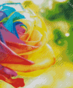 Rainbow Colorful Rose Flower Diamond Painting