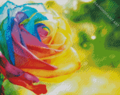 Rainbow Colorful Rose Flower Diamond Painting