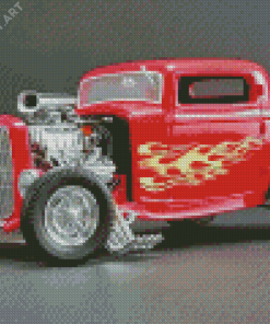 Red 32 Ford Coupe Car Diamond Painting