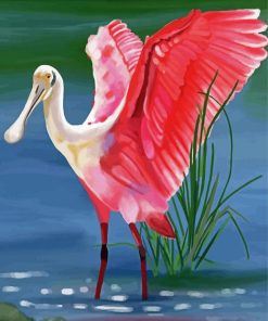 Roseau Spoonbill Art Diamond Painting