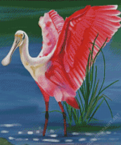 Roseau Spoonbill Art Diamond Painting