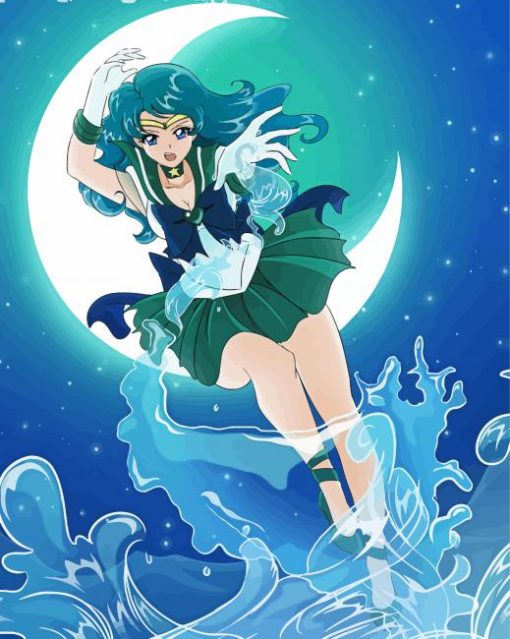 Sailor Neptune And Moon Diamond Painting