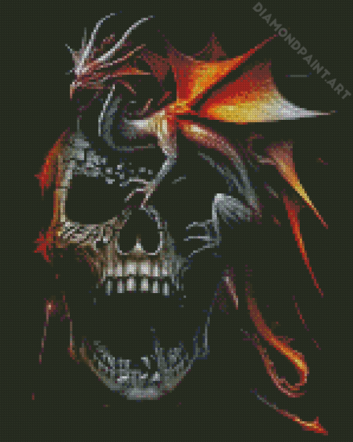 Skull And Dragon Diamond Painting