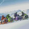 Snowmobile Riders Diamond Painting