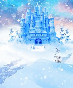 Snowy Disney Castle Diamond Painting