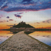 St Michaels Mount At Sunset Diamond Painting