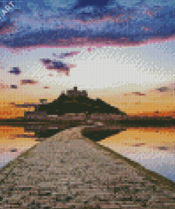 St Michaels Mount At Sunset Diamond Painting