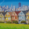 The Painted Ladies San Francisco Art Diamond Painting