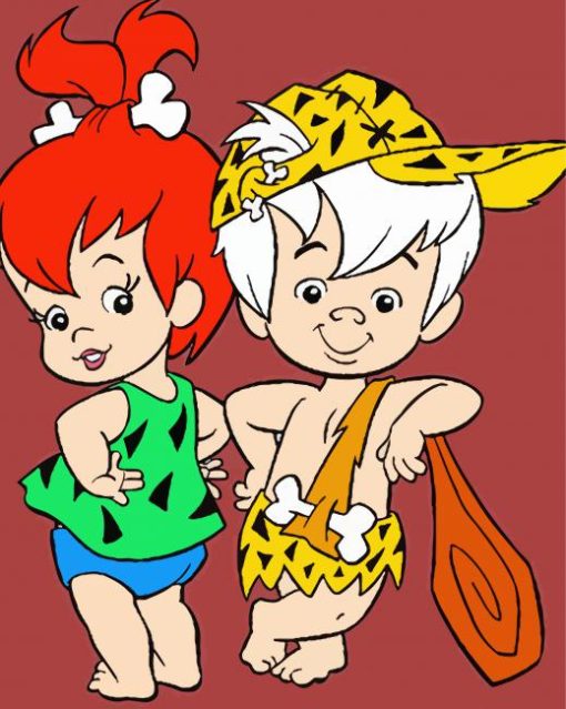 The Pebbles And Bamm Bamm Show Characters Diamond Painting