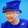 The Queen Elizabeth In Blue Diamond Painting