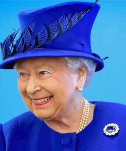 The Queen Elizabeth In Blue Diamond Painting