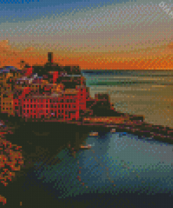 Vernazza At Sunset Diamond Painting