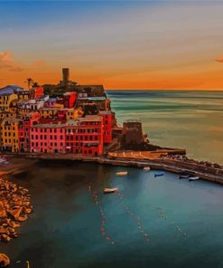 Vernazza At Sunset Diamond Painting