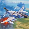 White McDonnell Douglas F 4 Phantom II Diamond Painting