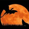 Wolf Dragon Silhouette Diamond Painting