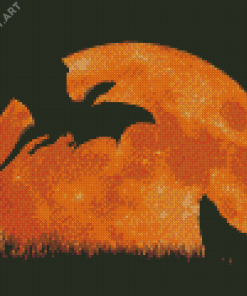 Wolf Dragon Silhouette Diamond Painting