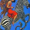 Women Riding Zebra Art Diamond Painting