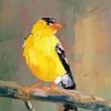 Abstract Yellow Finch Art Diamond Painting