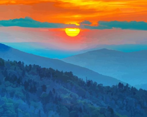 Blue Ridge Mountain Diamond Painting