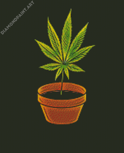 Aesthetic Marijuana Leaf Diamond Painting