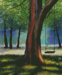 Aesthetic Tree Swing Diamond Painting