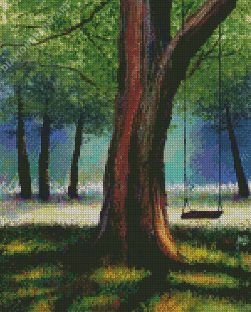 Aesthetic Tree Swing Diamond Painting