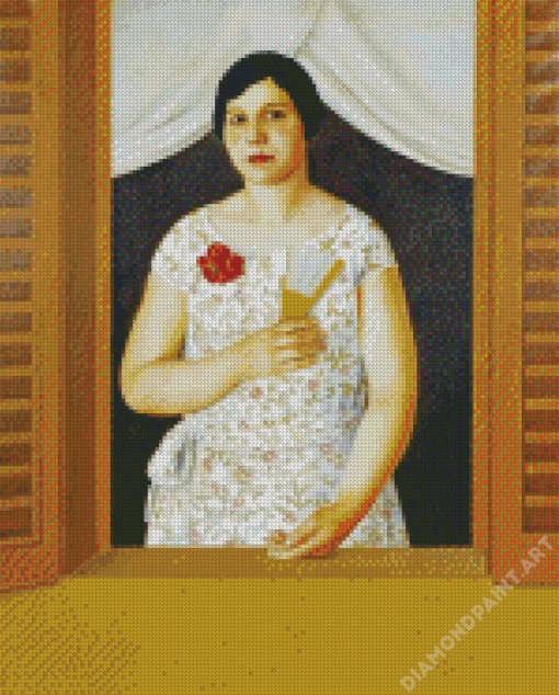 Woman In Window Diamond Painting