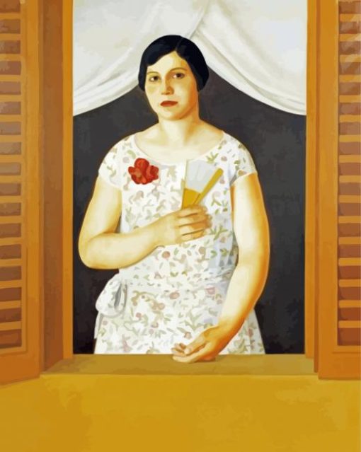 Woman In Window Diamond Painting