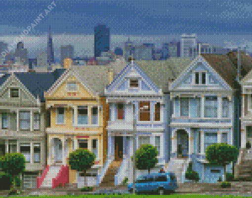 The Painted Ladies San Francisco Diamond Painting