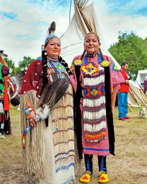 American Native Indians Ladies Diamond Painting