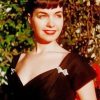 Bettie Page In Black Dress Diamond Painting