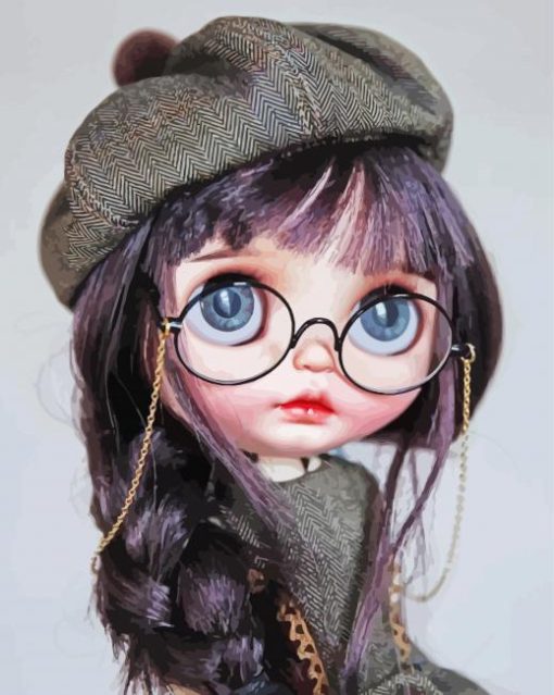 Big Eyes Doll With Glasses Diamond Painting