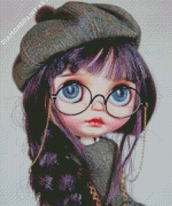 Big Eyes Doll With Glasses Diamond Painting