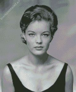 Black And White Actress Romy Schneider Diamond Painting