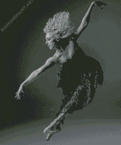 Black And White Ballet Woman Diamond Painting