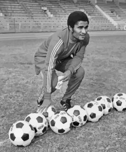 Black And White Eusebio Da Silva Diamond Painting