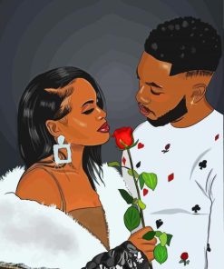 Black Couple Diamond Painting